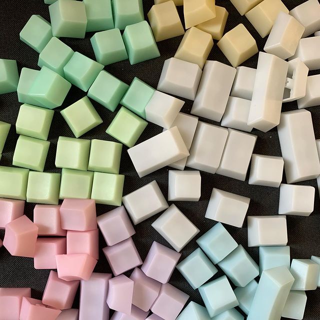 scattered pastel keycaps